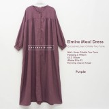 Elmira-024 Basic Dress Linen Crinkle Two Tone